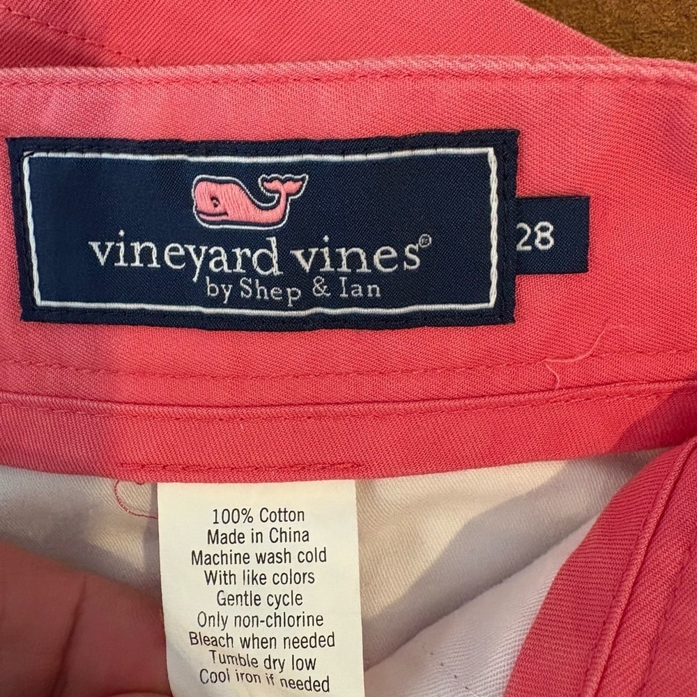 Vineyard Vines Men's Coral Flat Front Club Shorts Size 28 - Picture 4 of 6
